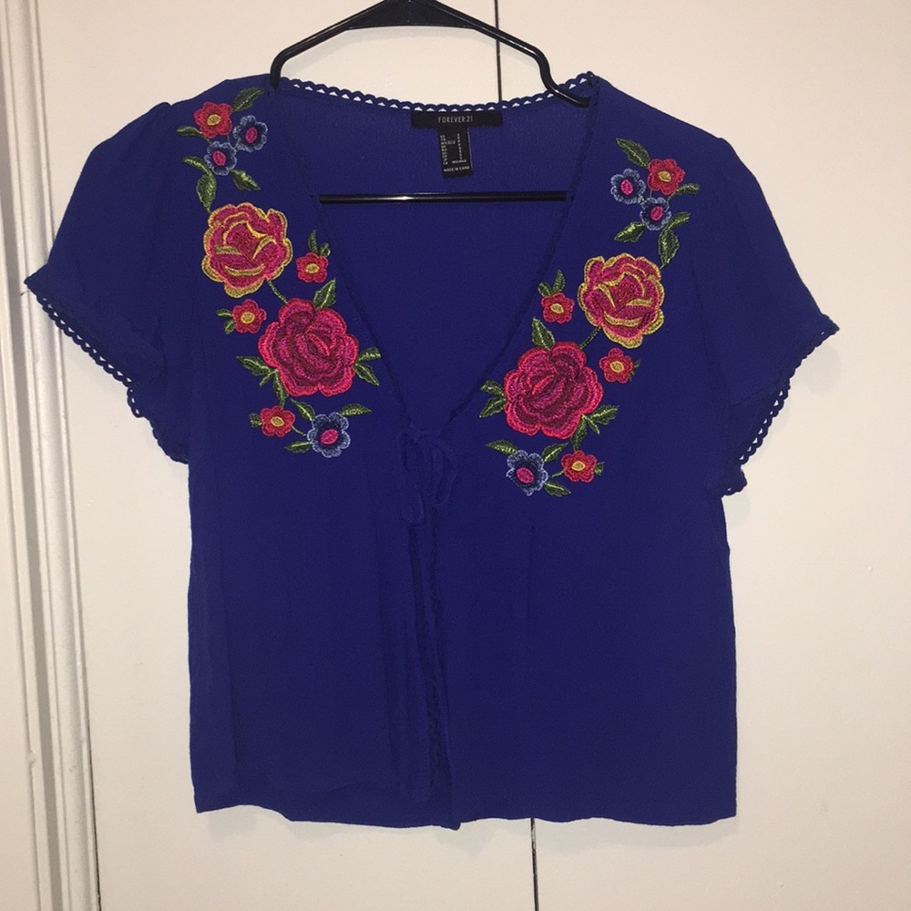 Front tie blouse